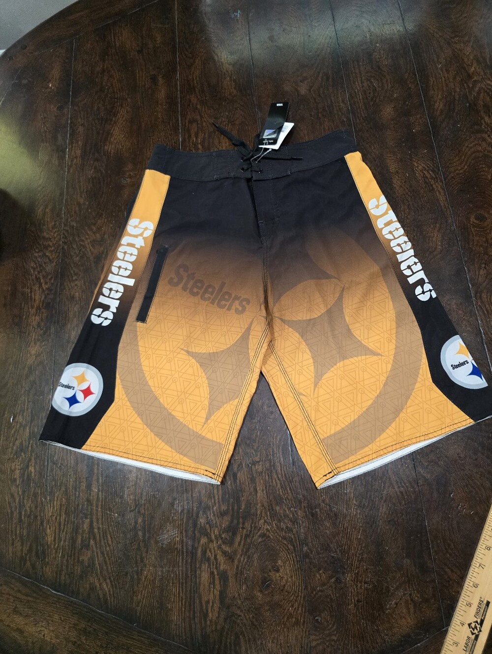 NFL Men's Pittsburgh Steelers Gradient Swim Trunks Board Shorts Size 30 NW